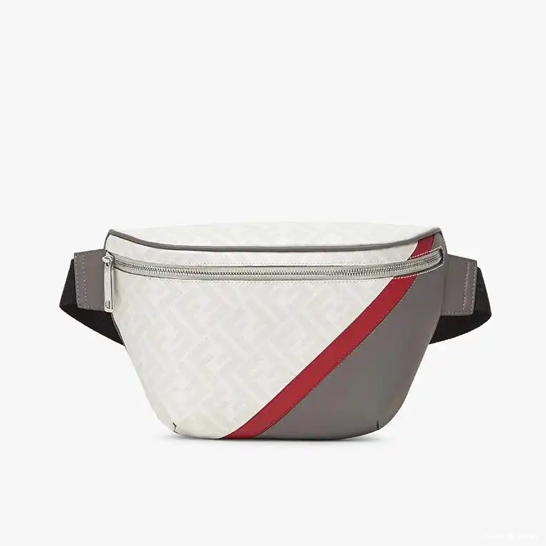 Cheap HOT White FF In Motif Bag Fabric Belt Fendi Red 0522